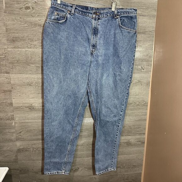 Vtg 90s Levi's 950 Relaxed Fit Tapered Leg Orange Tab Jeans Size 22 W 40x31 - Picture 1 of 11